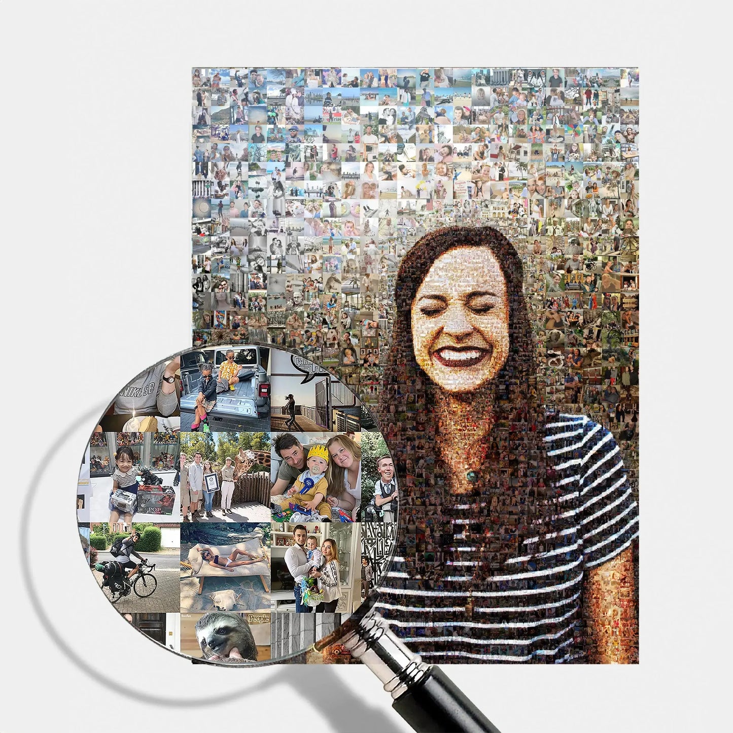 30th birthday personalized custom photo mosaic
