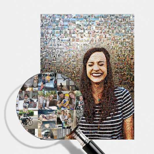 30th birthday personalized custom photo mosaic