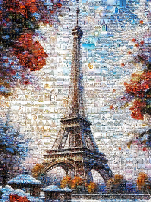 Stunning Paris Mosaic Artwork Featuring the Eiffel Tower – Perfect Wall Decor for Lovers of France AtelierMosaics