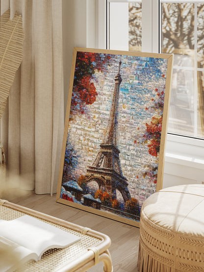 Stunning Paris Mosaic Artwork Featuring the Eiffel Tower – Perfect Wall Decor for Lovers of France AtelierMosaics