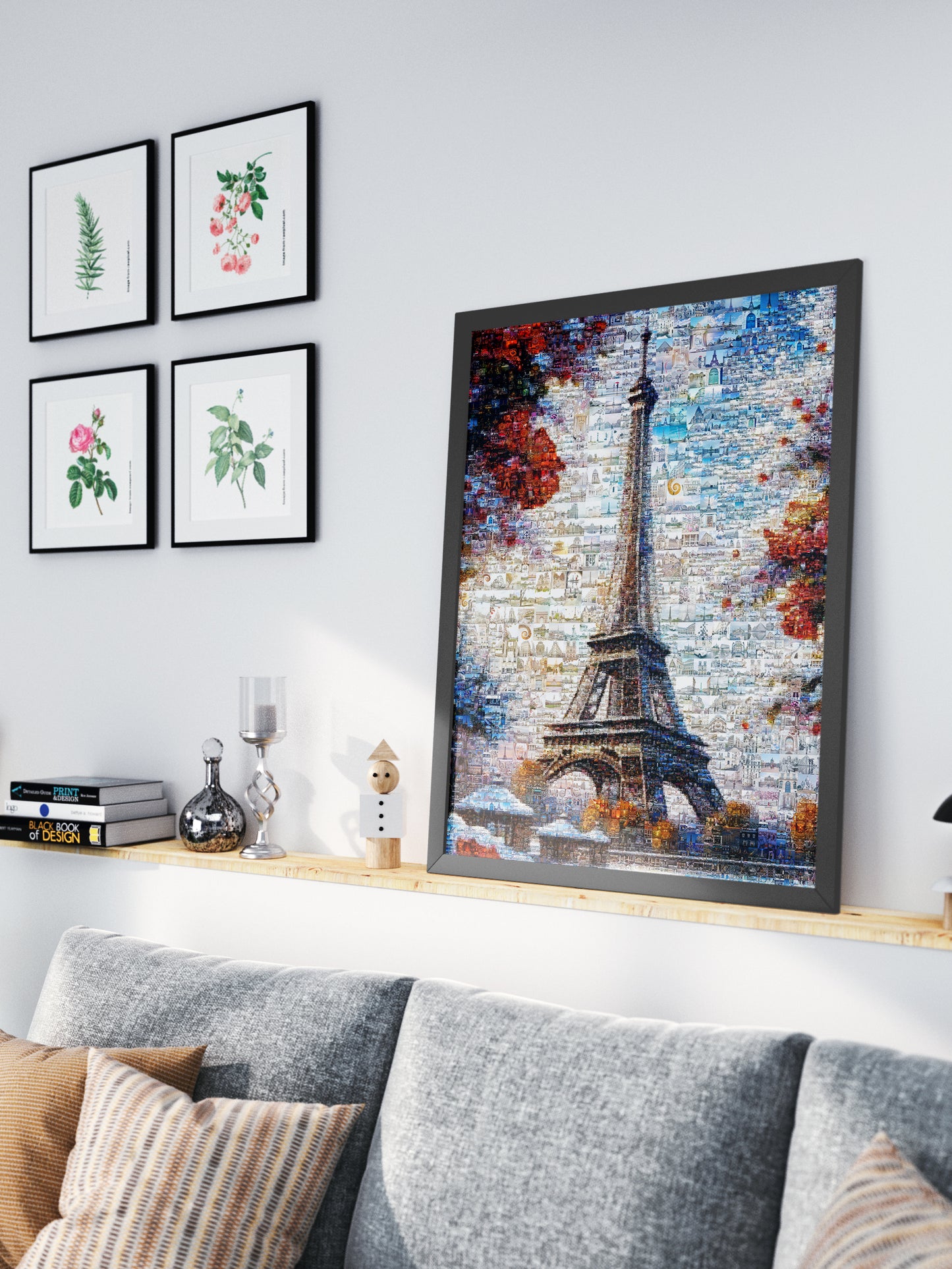 Stunning Paris Mosaic Artwork Featuring the Eiffel Tower – Perfect Wall Decor for Lovers of France AtelierMosaics