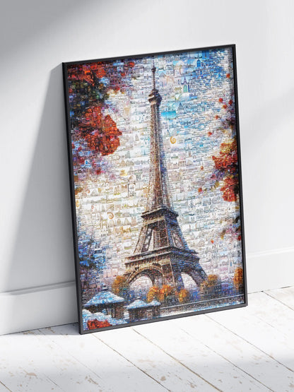 Stunning Paris Mosaic Artwork Featuring the Eiffel Tower – Perfect Wall Decor for Lovers of France AtelierMosaics