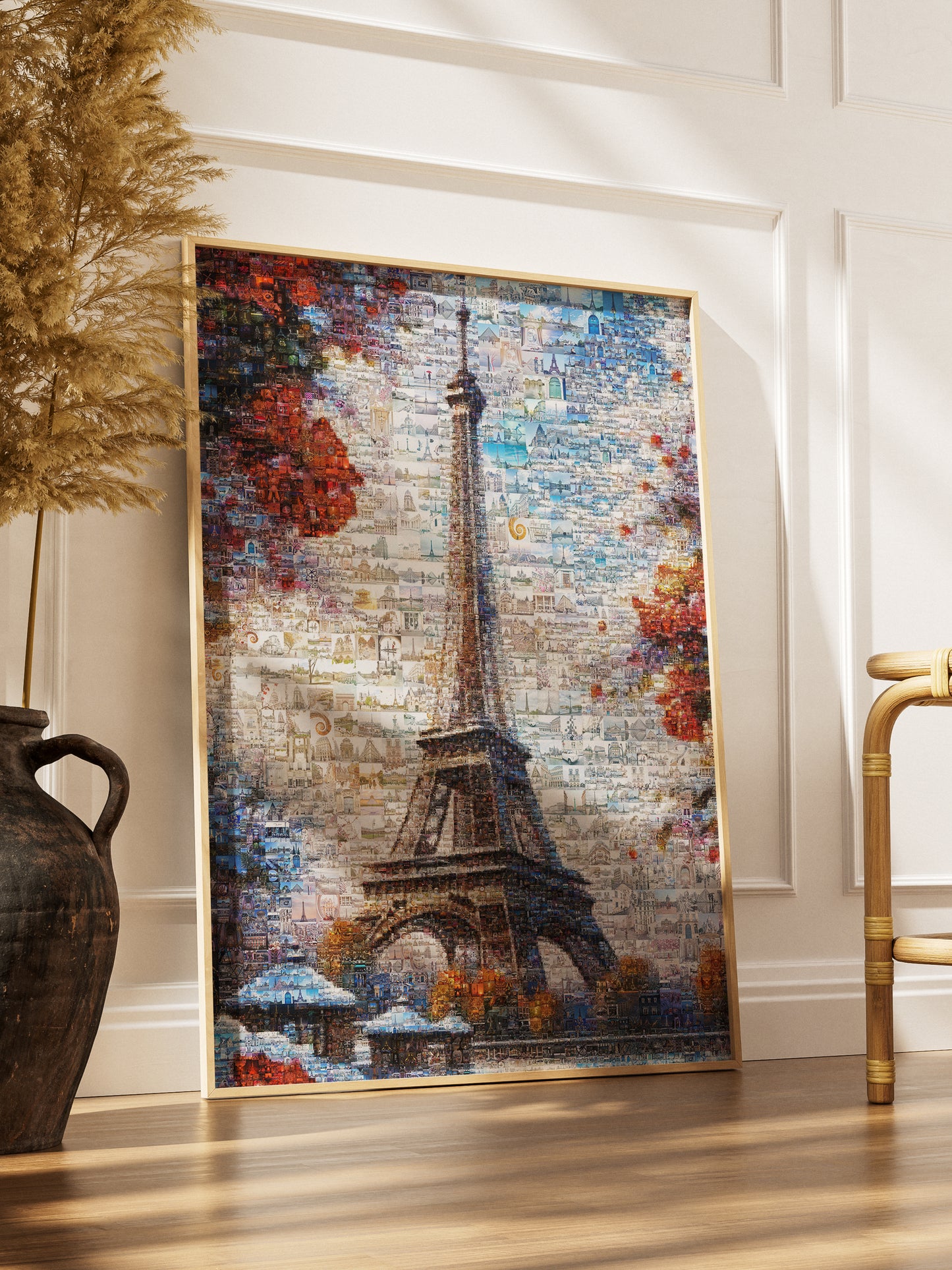 Stunning Paris Mosaic Artwork Featuring the Eiffel Tower – Perfect Wall Decor for Lovers of France AtelierMosaics