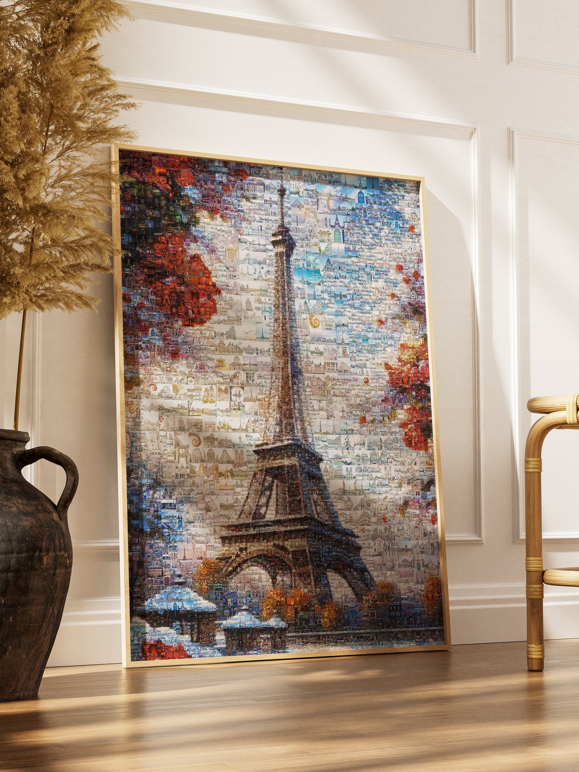 Stunning Paris Mosaic Artwork Featuring the Eiffel Tower – Perfect Wall Decor for Lovers of France AtelierMosaics