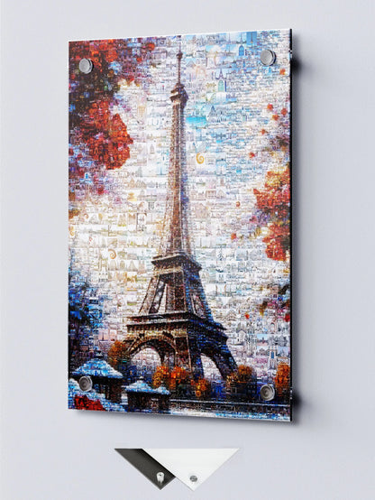 Stunning Paris Mosaic Artwork Featuring the Eiffel Tower – Perfect Wall Decor for Lovers of France AtelierMosaics
