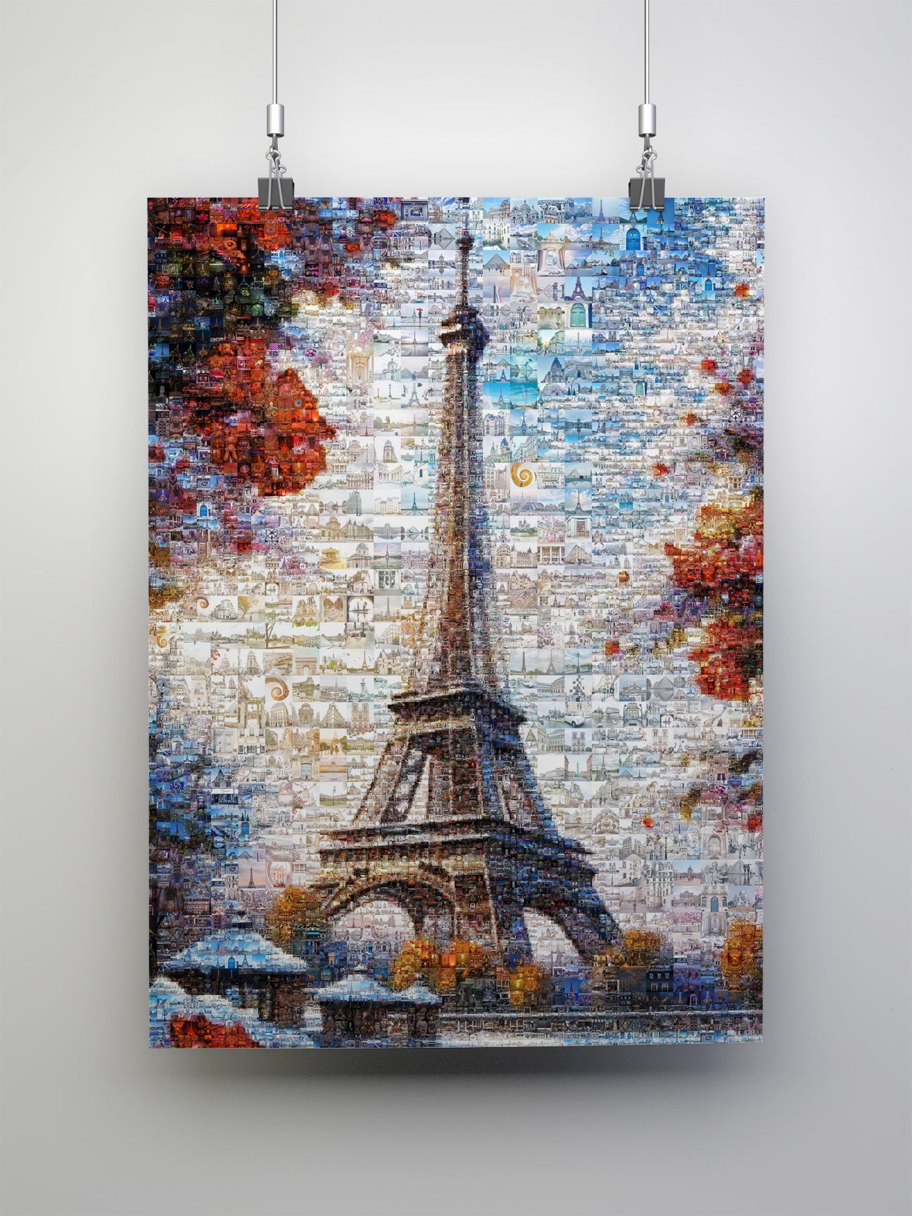 Stunning Paris Mosaic Artwork Featuring the Eiffel Tower – Perfect Wall Decor for Lovers of France AtelierMosaics