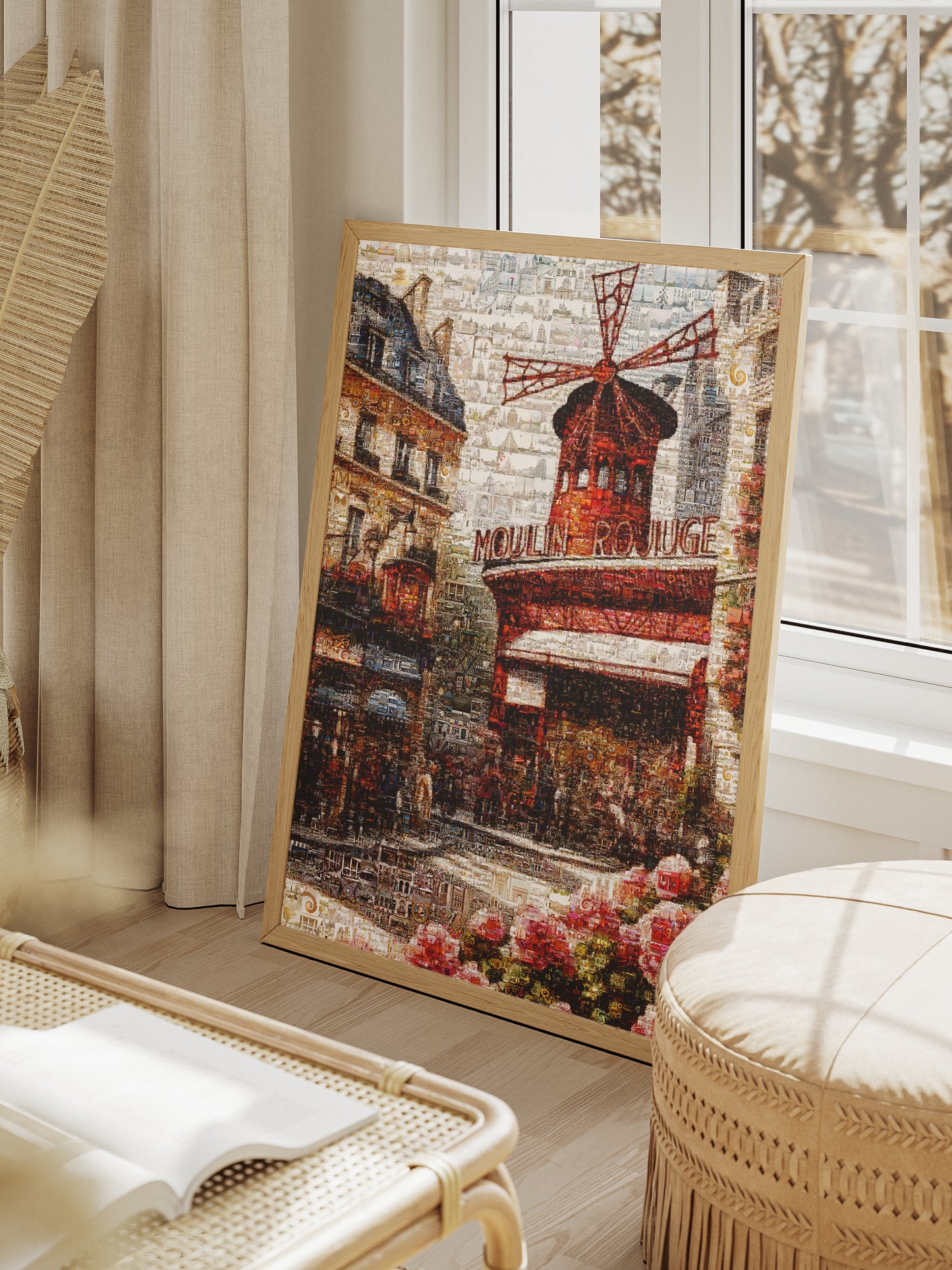 Stunning Paris Mosaic Artwork Featuring Moulin Rouge - Captivating Home Decor AtelierMosaics
