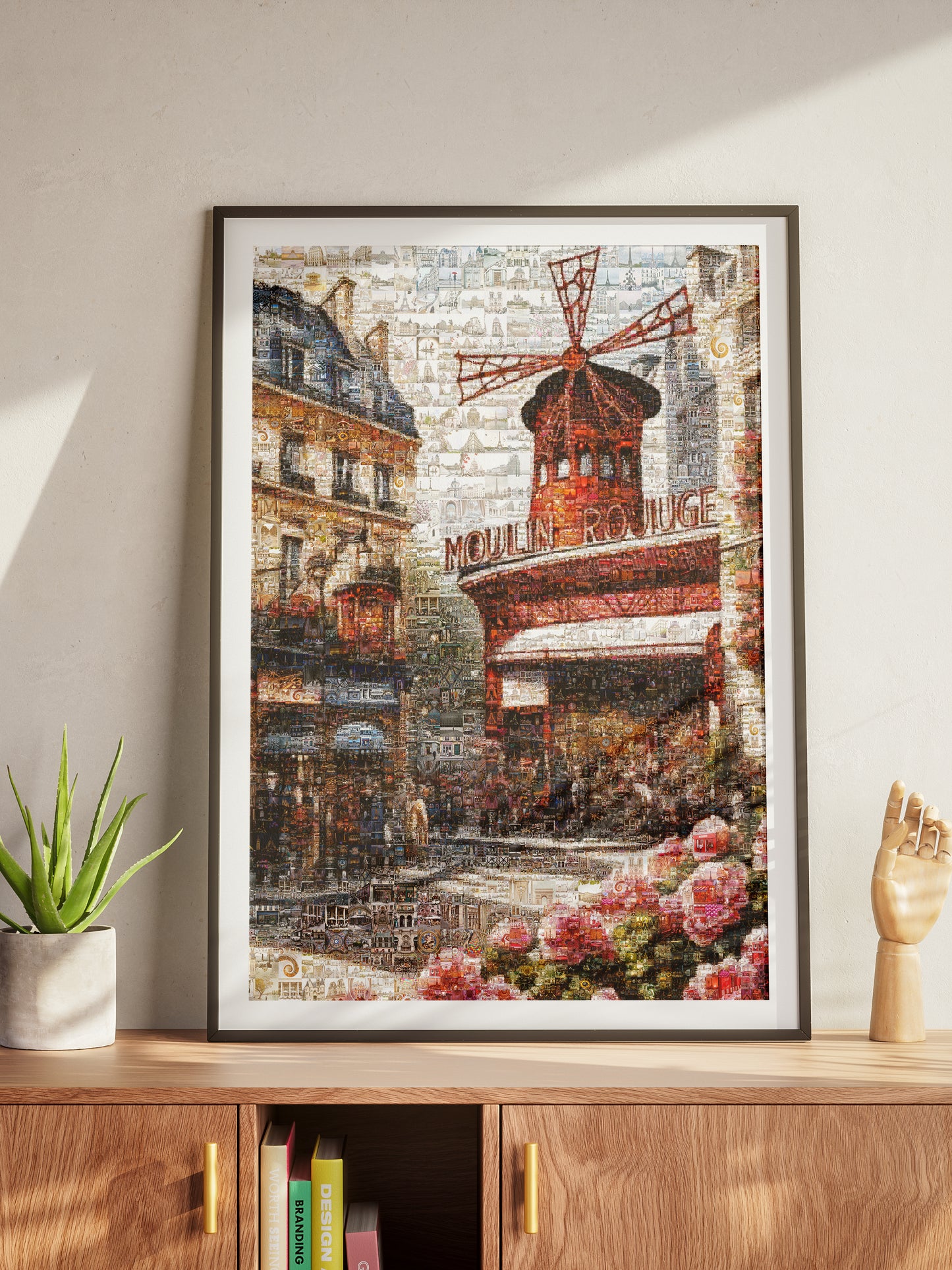 Stunning Paris Mosaic Artwork Featuring Moulin Rouge - Captivating Home Decor AtelierMosaics
