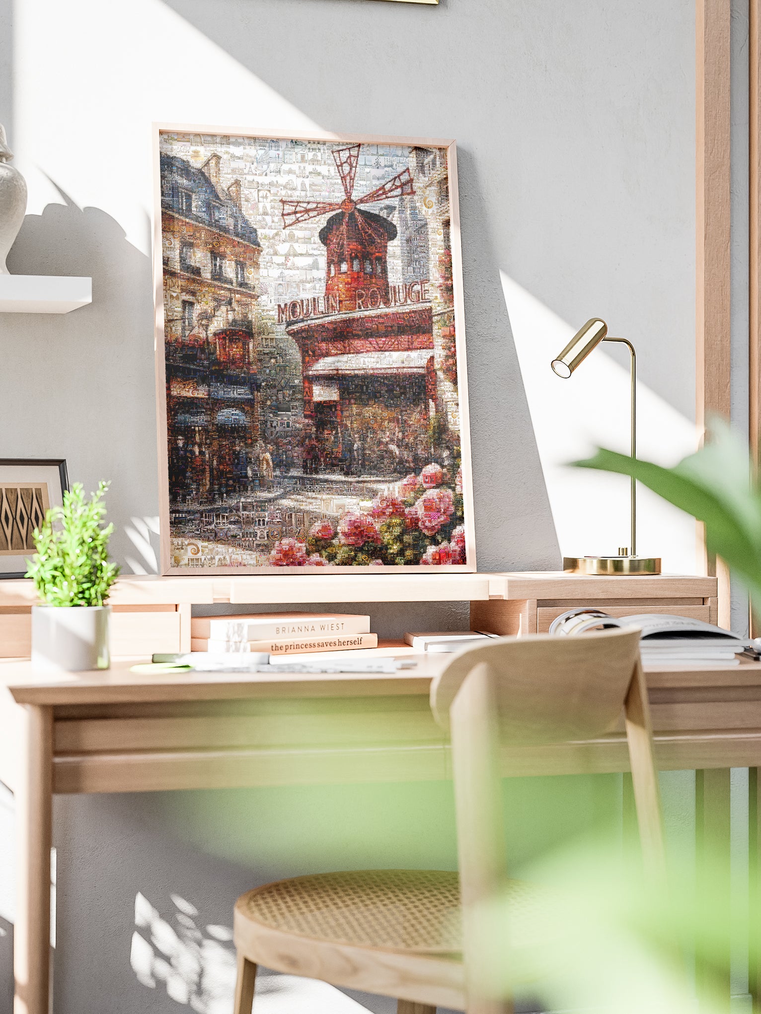 Stunning Paris Mosaic Artwork Featuring Moulin Rouge - Captivating Home Decor AtelierMosaics