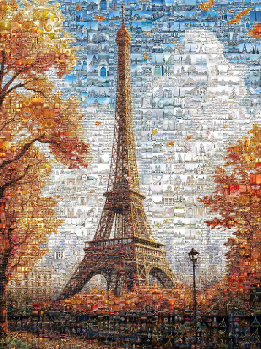 Stunning Paris Mosaic Artwork Featuring the Eiffel Tower - Perfect Home Decor AtelierMosaics