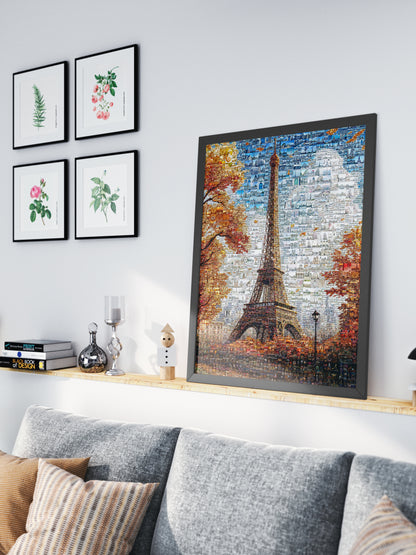 Stunning Paris Mosaic Artwork Featuring the Eiffel Tower - Perfect Home Decor AtelierMosaics