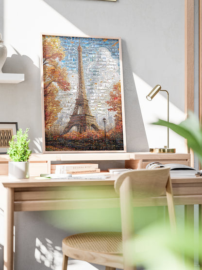 Stunning Paris Mosaic Artwork Featuring the Eiffel Tower - Perfect Home Decor AtelierMosaics