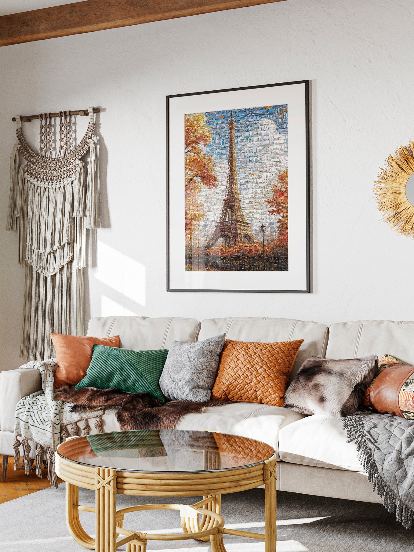 Stunning Paris Mosaic Artwork Featuring the Eiffel Tower - Perfect Home Decor AtelierMosaics
