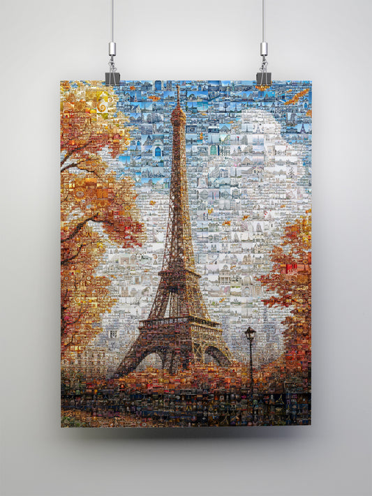 Stunning Paris Mosaic Artwork Featuring the Eiffel Tower - Perfect Home Decor AtelierMosaics