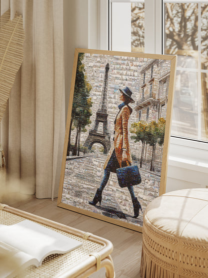 Stunning Paris Mosaic Artwork Featuring the Eiffel Tower – Perfect Wall Decor for Home & Office AtelierMosaics