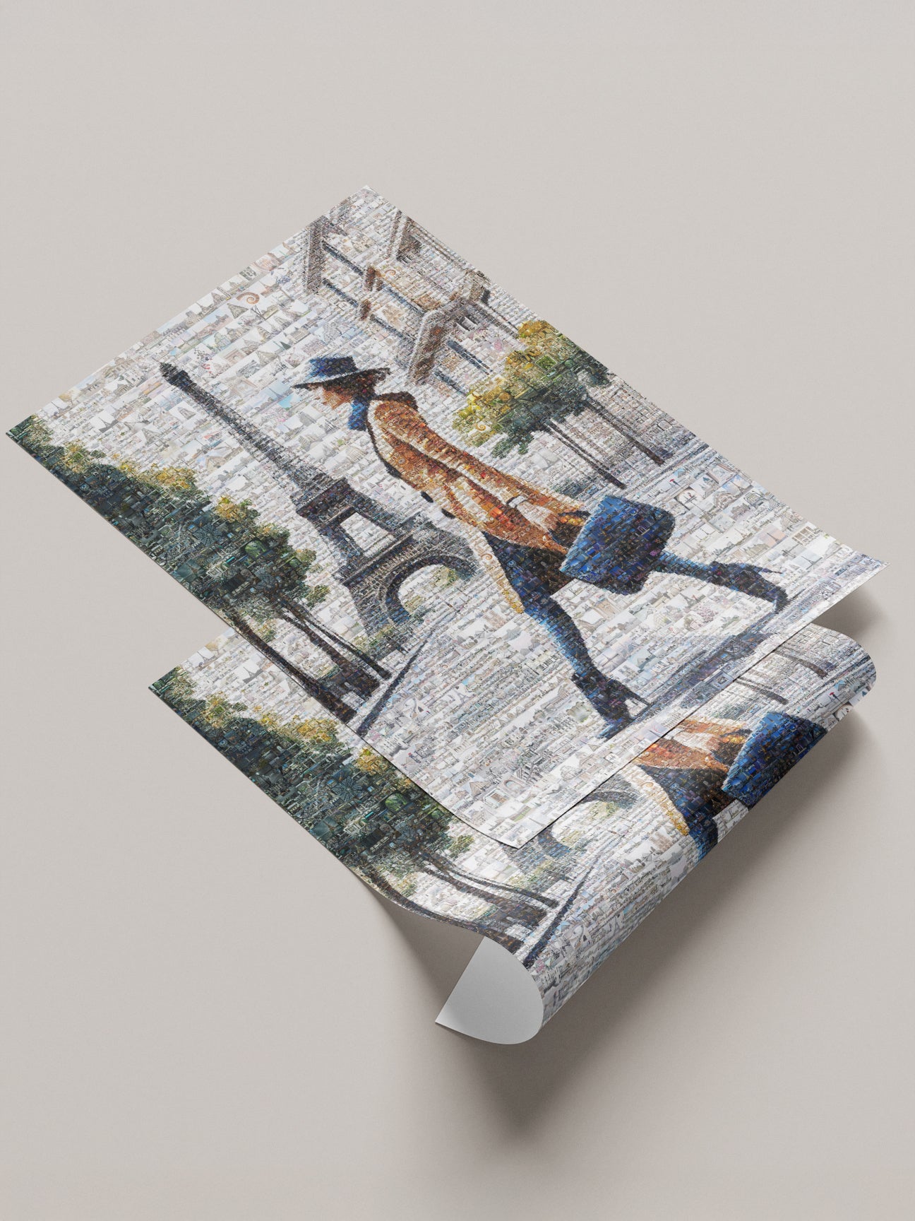 Stunning Paris Mosaic Artwork Featuring the Eiffel Tower – Perfect Wall Decor for Home & Office AtelierMosaics