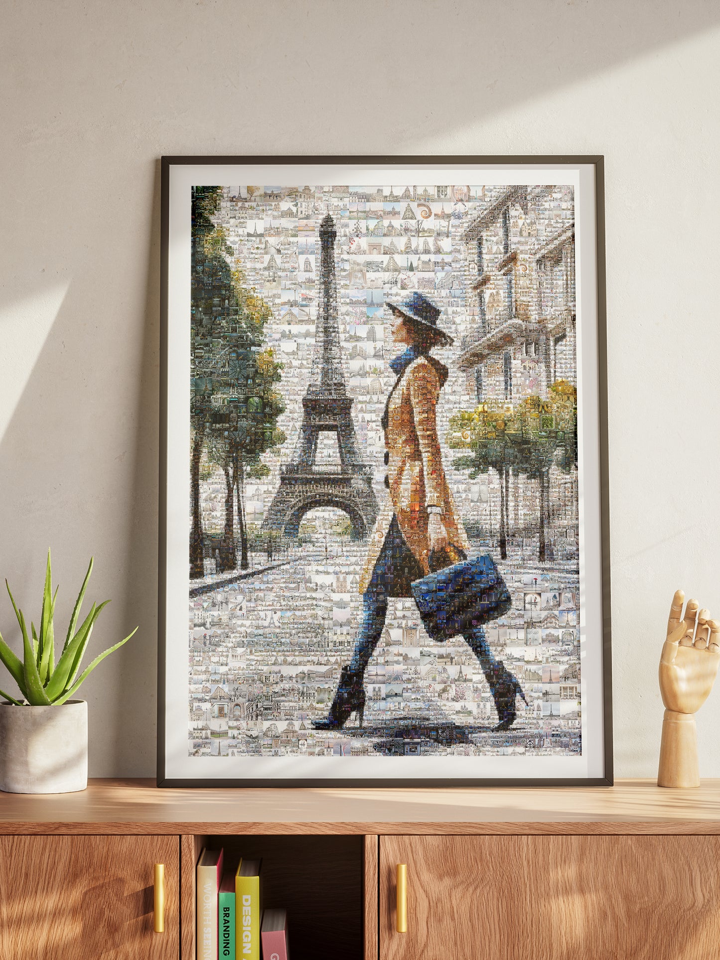 Stunning Paris Mosaic Artwork Featuring the Eiffel Tower – Perfect Wall Decor for Home & Office AtelierMosaics