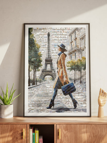 Stunning Paris Mosaic Artwork Featuring the Eiffel Tower – Perfect Wall Decor for Home & Office AtelierMosaics