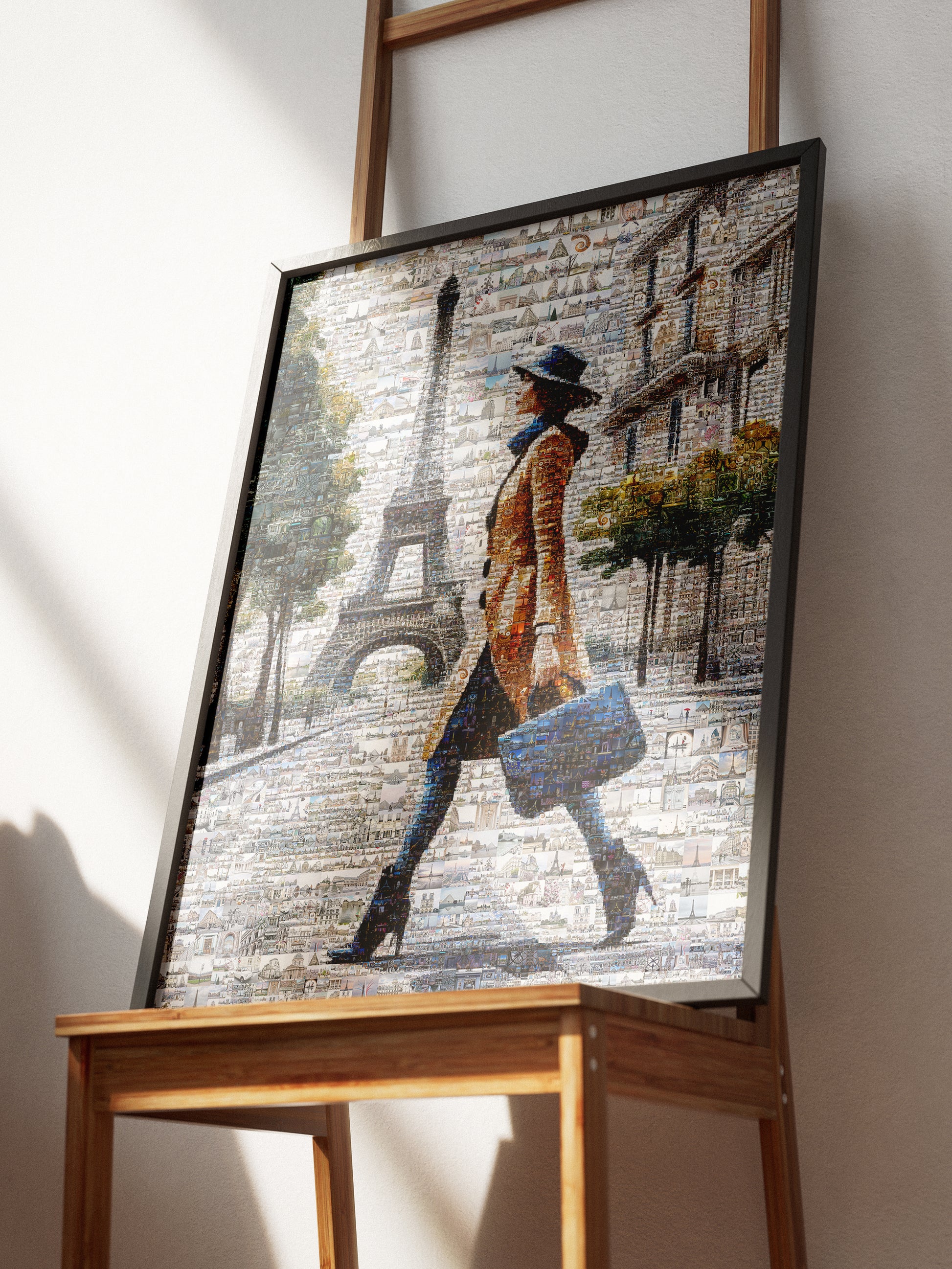 Stunning Paris Mosaic Artwork Featuring the Eiffel Tower – Perfect Wall Decor for Home & Office AtelierMosaics