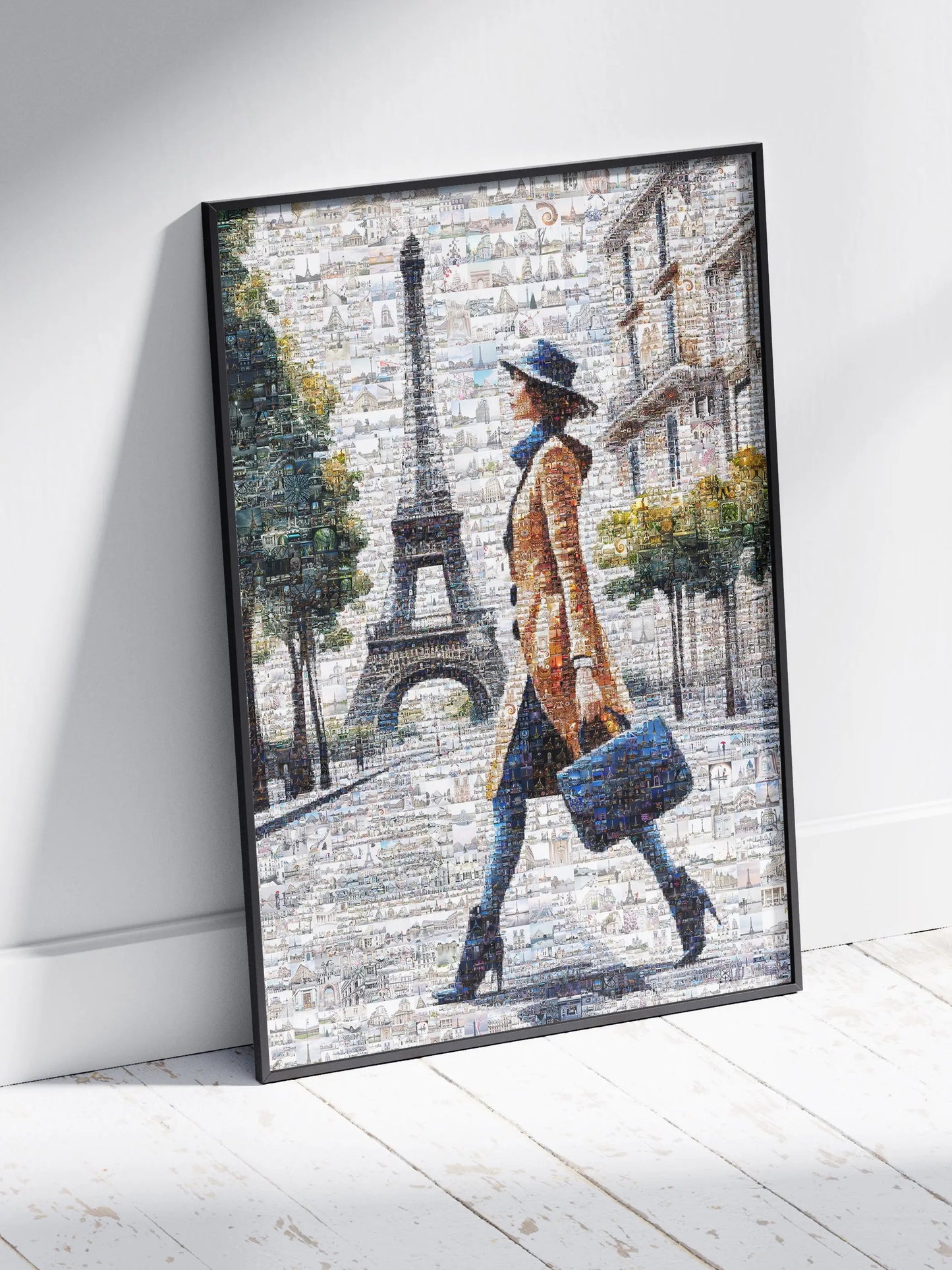 Stunning Paris Mosaic Artwork Featuring the Eiffel Tower – Perfect Wall Decor for Home & Office AtelierMosaics