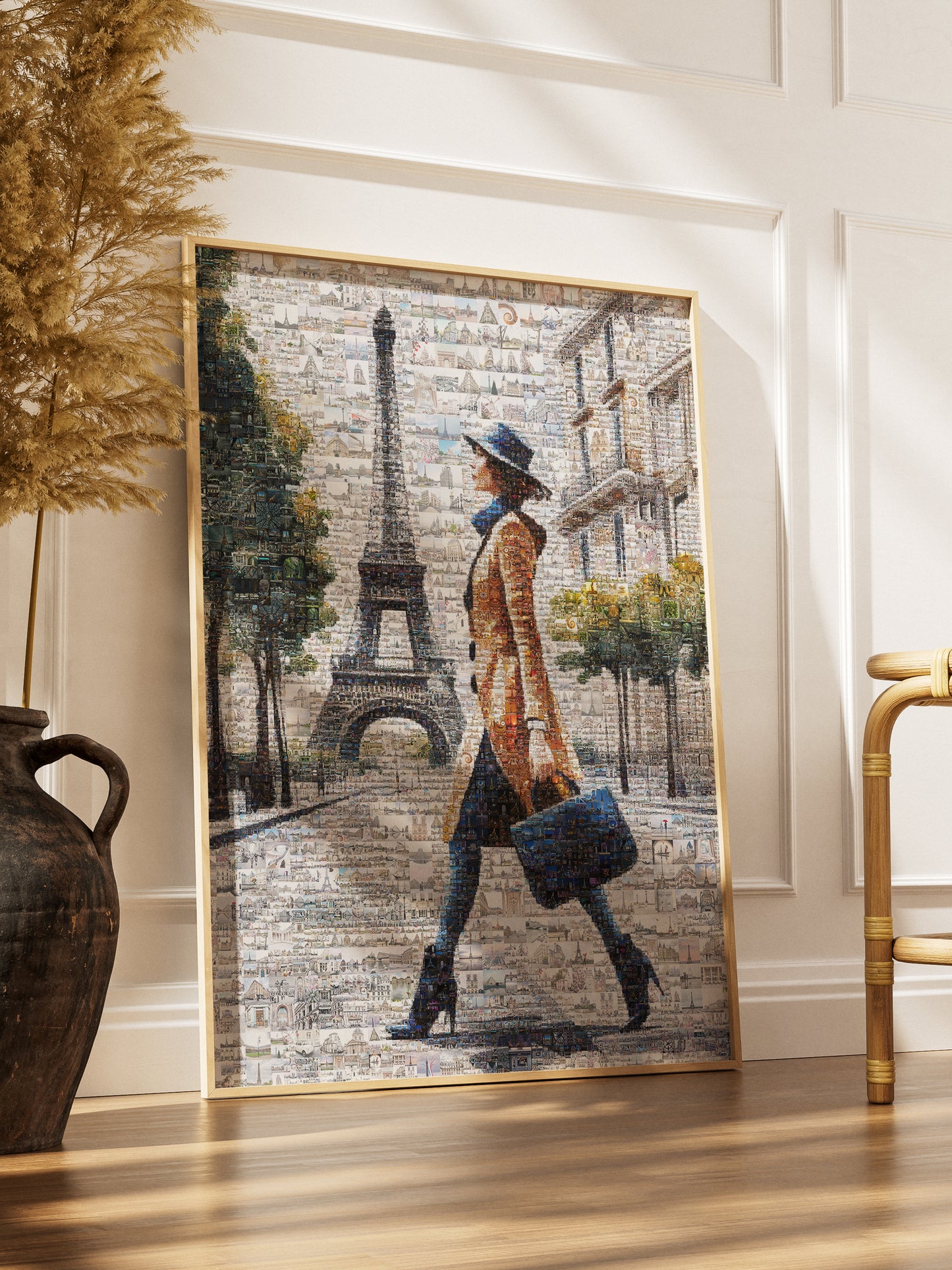 Stunning Paris Mosaic Artwork Featuring the Eiffel Tower – Perfect Wall Decor for Home & Office AtelierMosaics