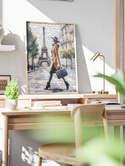 Stunning Paris Mosaic Artwork Featuring the Eiffel Tower – Perfect Wall Decor for Home & Office AtelierMosaics