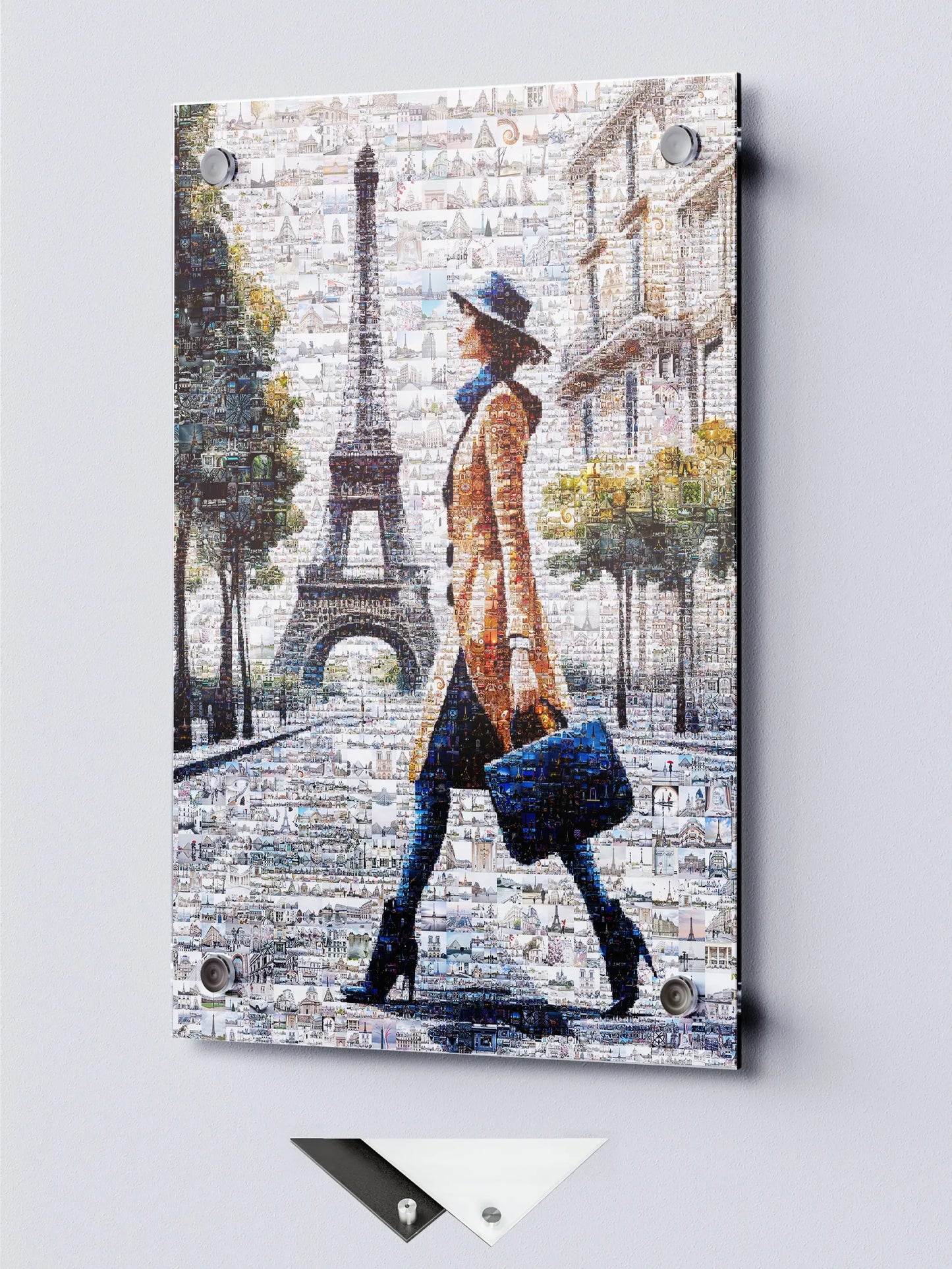 Stunning Paris Mosaic Artwork Featuring the Eiffel Tower – Perfect Wall Decor for Home & Office AtelierMosaics