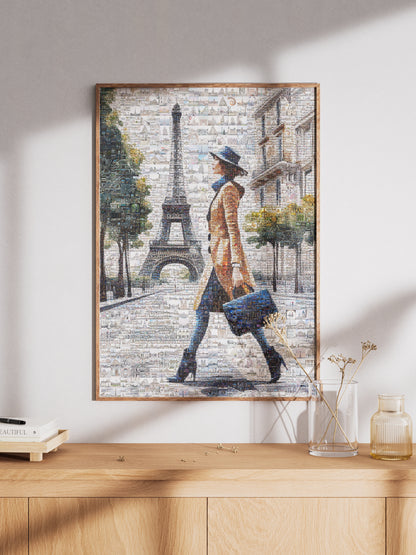 Stunning Paris Mosaic Artwork Featuring the Eiffel Tower – Perfect Wall Decor for Home & Office AtelierMosaics