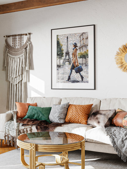 Stunning Paris Mosaic Artwork Featuring the Eiffel Tower – Perfect Wall Decor for Home & Office AtelierMosaics