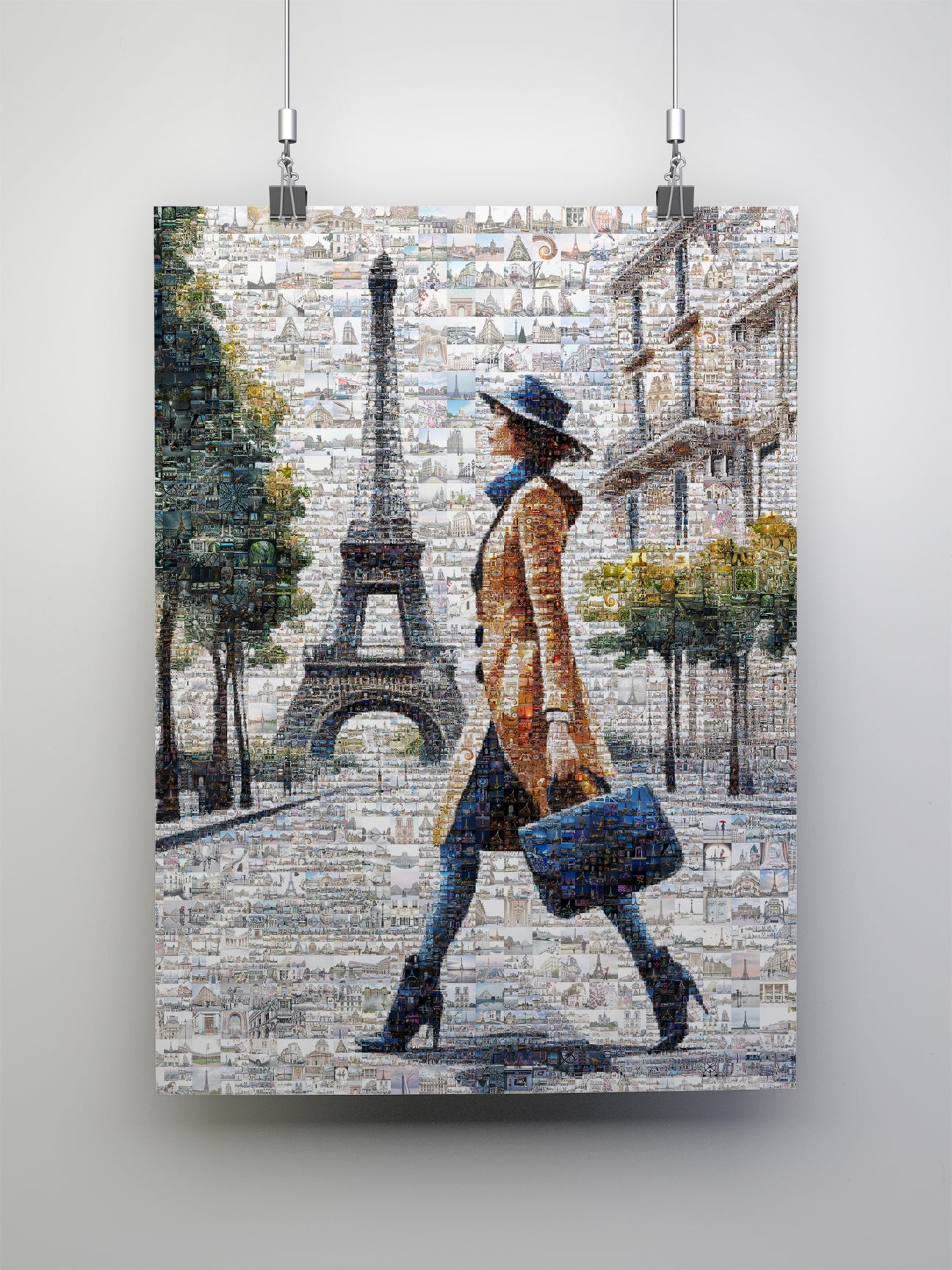 Stunning Paris Mosaic Artwork Featuring the Eiffel Tower – Perfect Wall Decor for Home & Office AtelierMosaics