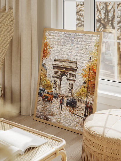 Stunning Paris Mosaic Artwork - Iconic Arc de Triomphe & Cityscape Wall Art AtelierMosaics