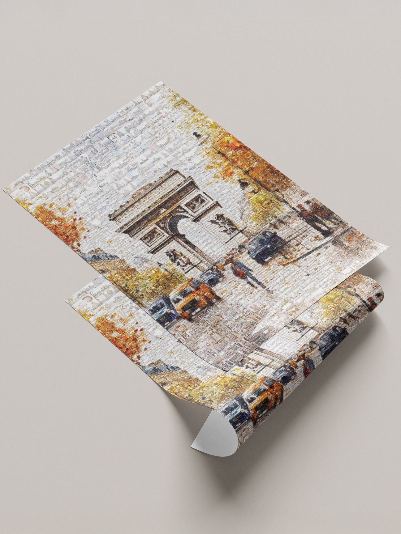 Stunning Paris Mosaic Artwork - Iconic Arc de Triomphe & Cityscape Wall Art AtelierMosaics