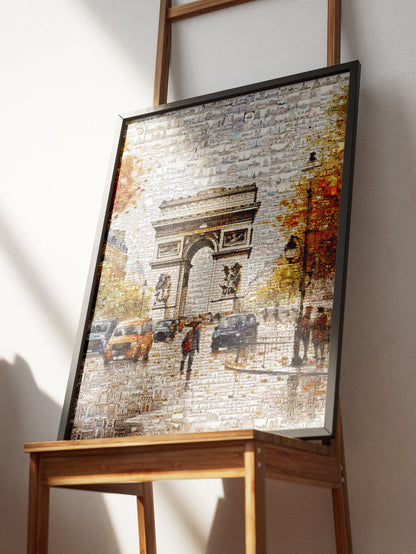 Stunning Paris Mosaic Artwork - Iconic Arc de Triomphe & Cityscape Wall Art AtelierMosaics