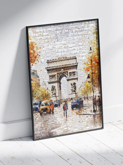 Stunning Paris Mosaic Artwork - Iconic Arc de Triomphe & Cityscape Wall Art AtelierMosaics