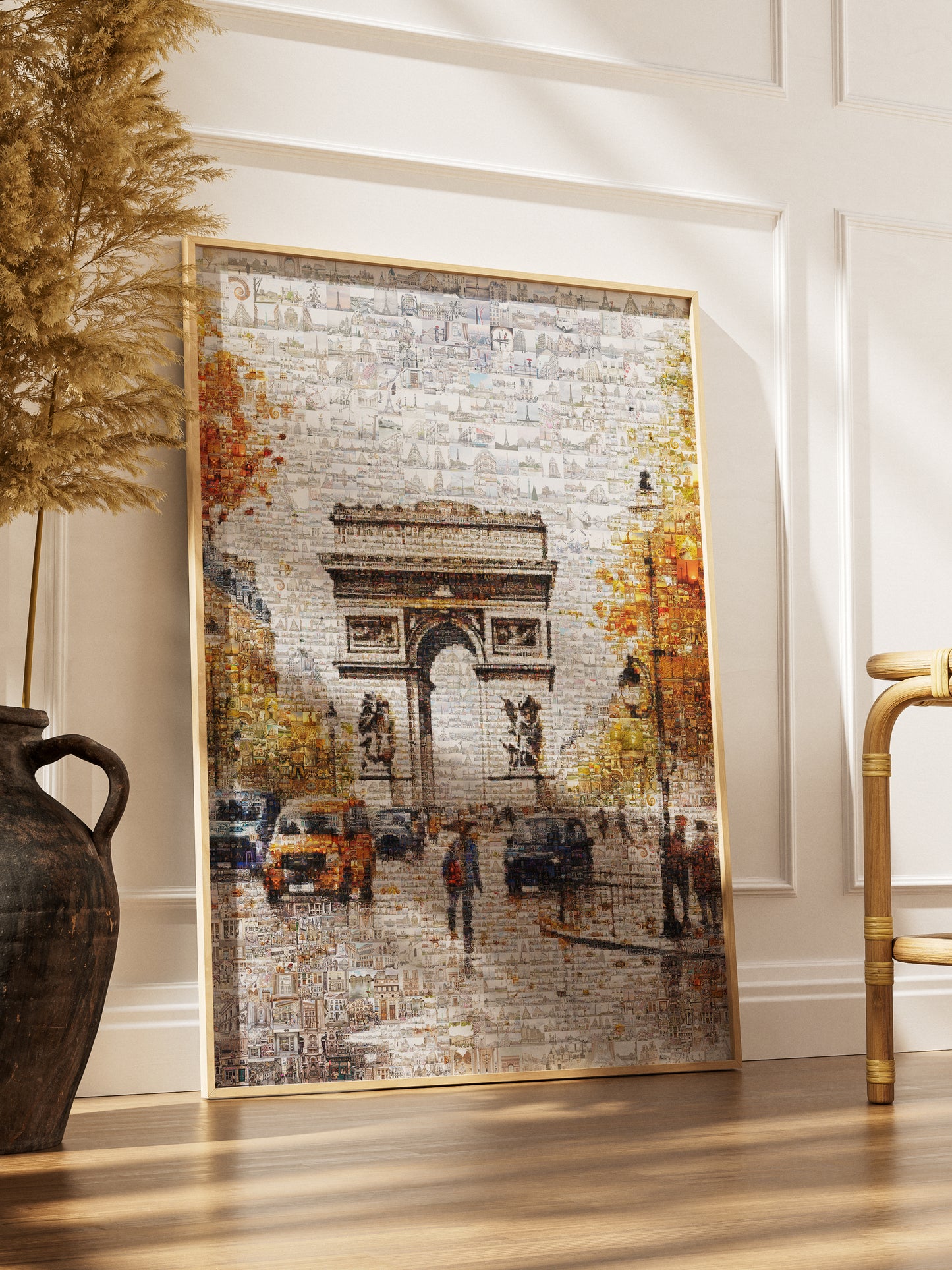 Stunning Paris Mosaic Artwork - Iconic Arc de Triomphe & Cityscape Wall Art AtelierMosaics