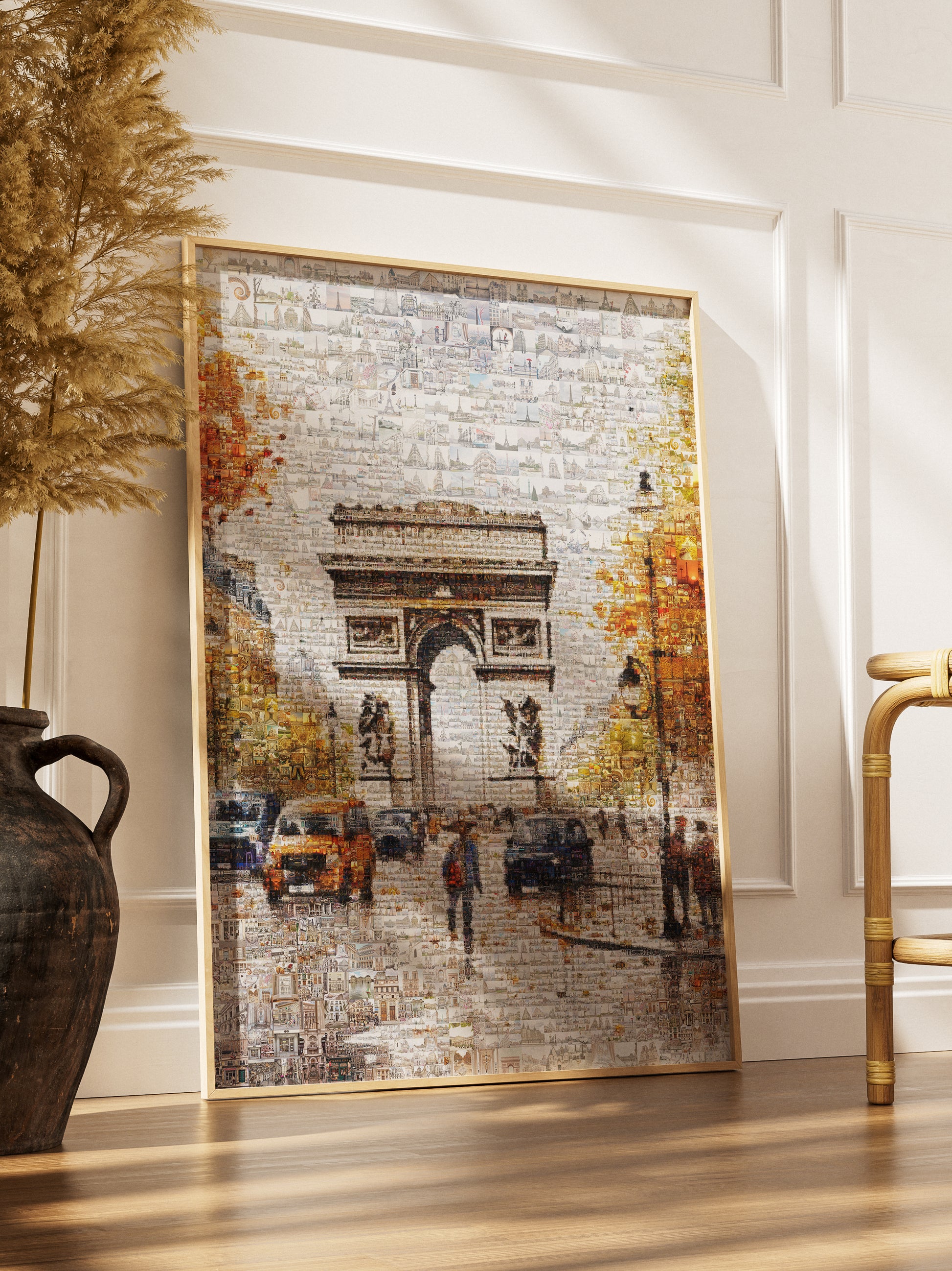 Stunning Paris Mosaic Artwork - Iconic Arc de Triomphe & Cityscape Wall Art AtelierMosaics