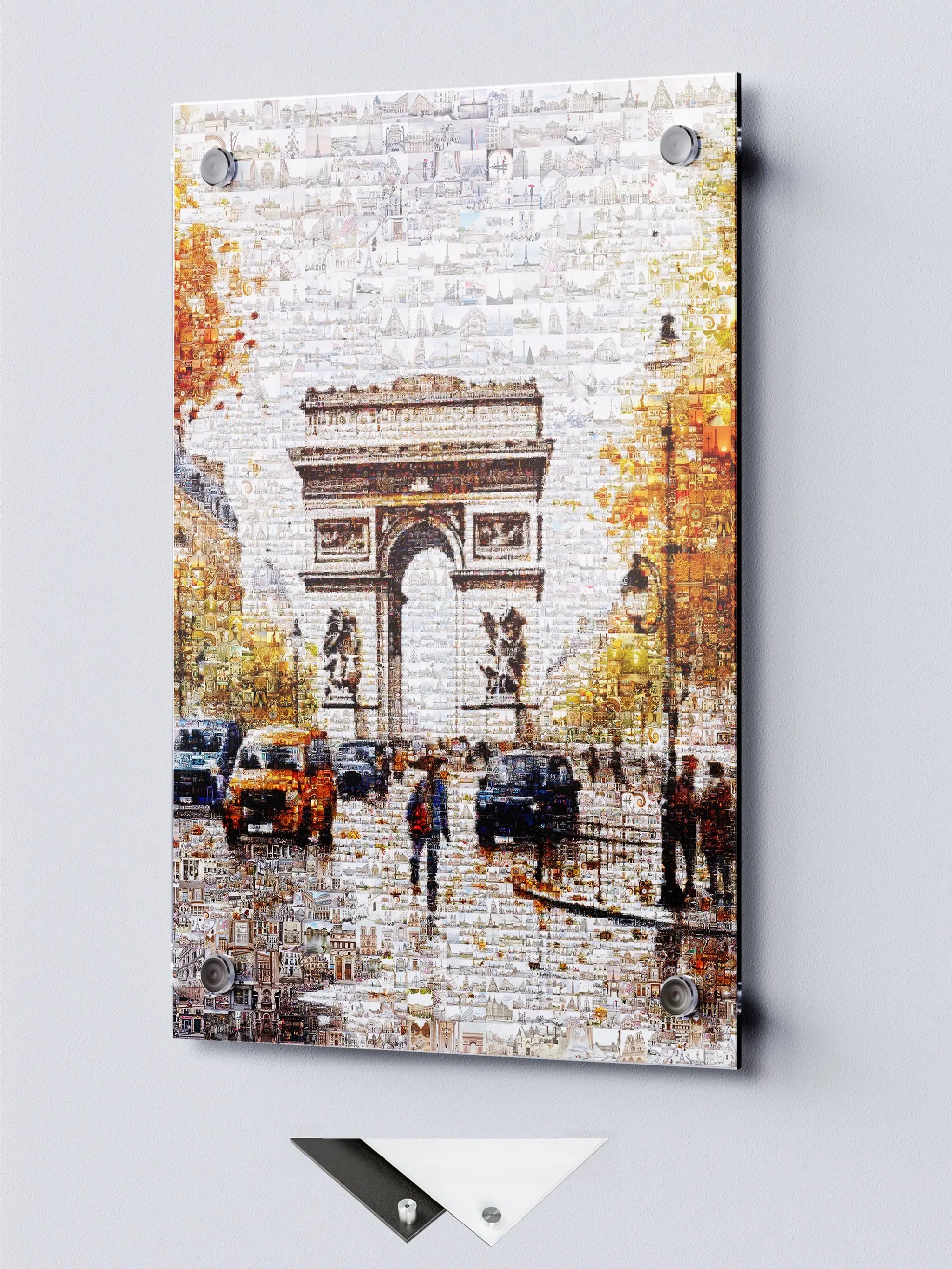 Stunning Paris Mosaic Artwork - Iconic Arc de Triomphe & Cityscape Wall Art AtelierMosaics