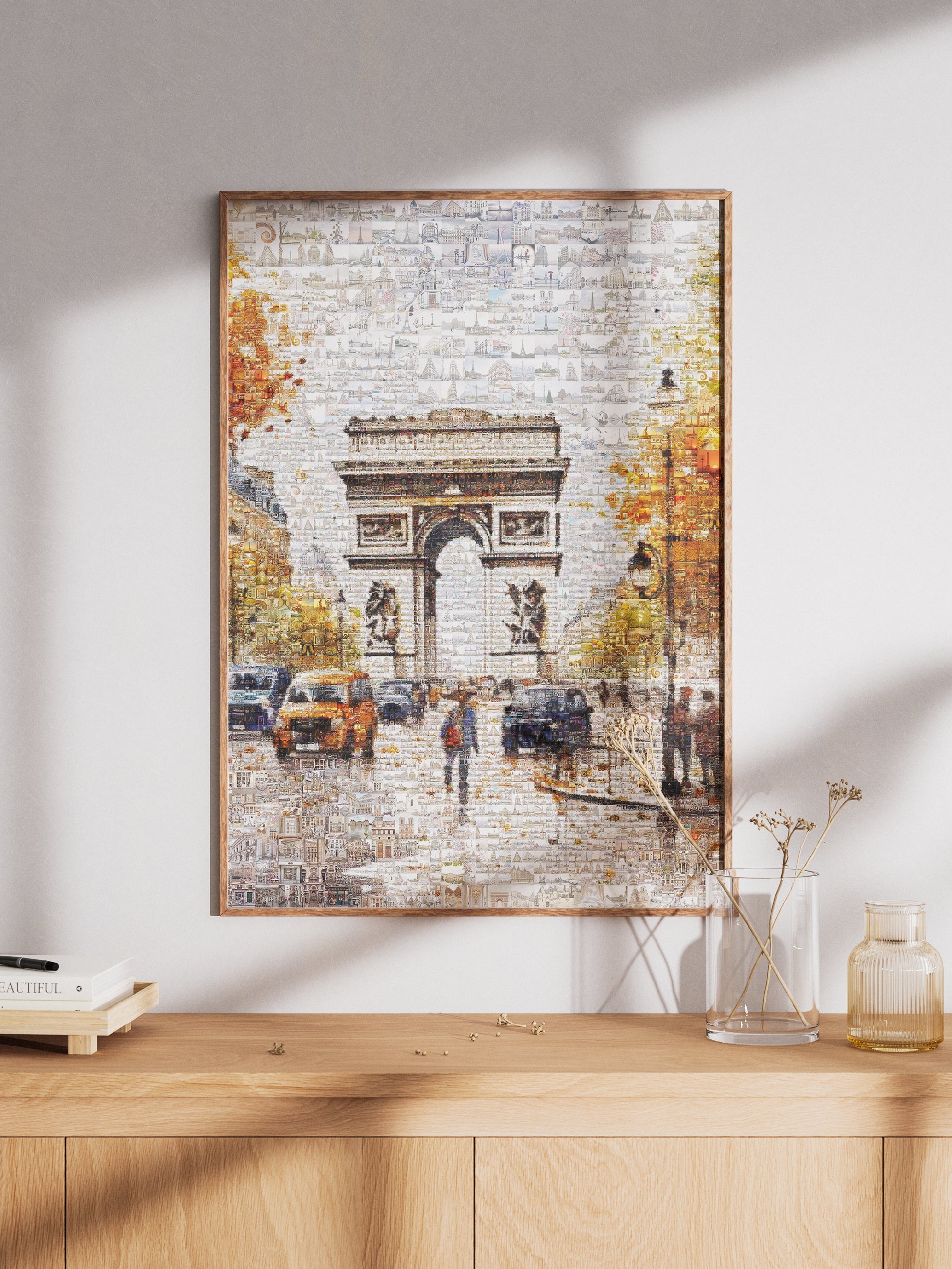 Stunning Paris Mosaic Artwork - Iconic Arc de Triomphe & Cityscape Wall Art AtelierMosaics