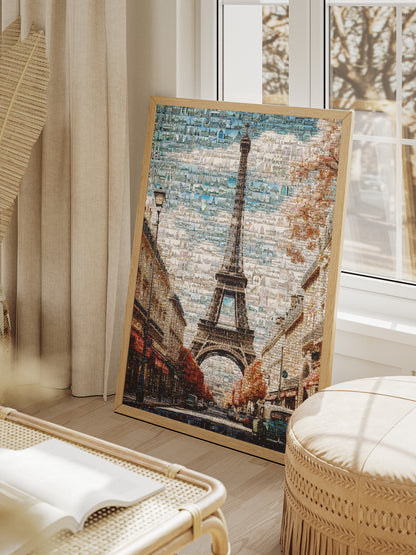 Stunning Paris Mosaic Art Print Featuring the Eiffel Tower - Perfect for Home Decor AtelierMosaics