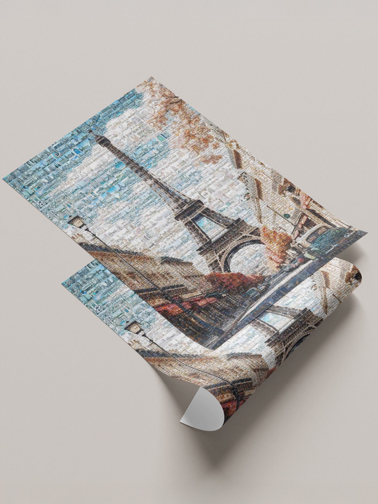 Stunning Paris Mosaic Art Print Featuring the Eiffel Tower - Perfect for Home Decor AtelierMosaics