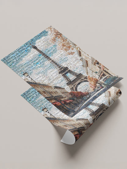 Stunning Paris Mosaic Art Print Featuring the Eiffel Tower - Perfect for Home Decor AtelierMosaics