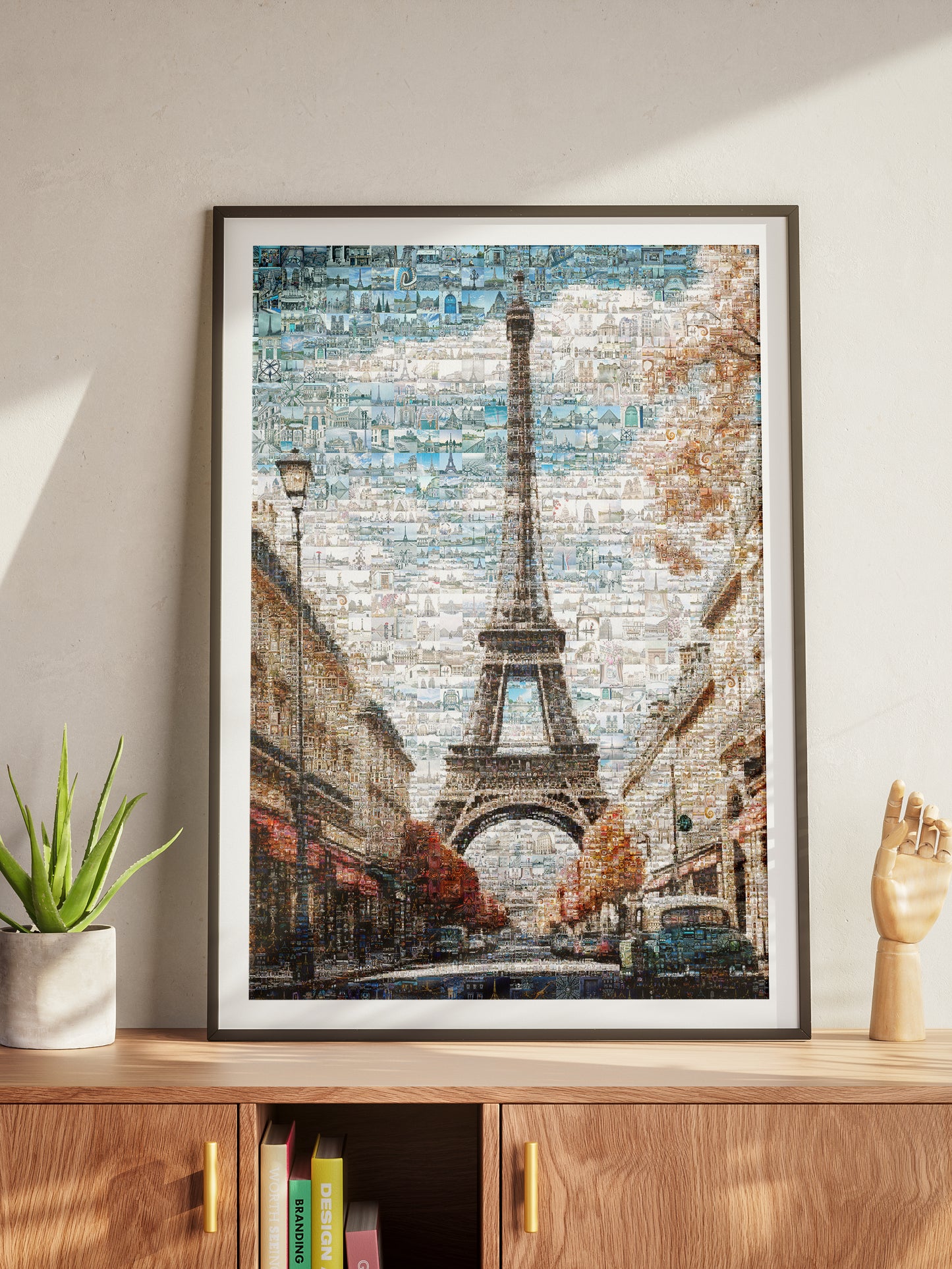 Stunning Paris Mosaic Art Print Featuring the Eiffel Tower - Perfect for Home Decor AtelierMosaics