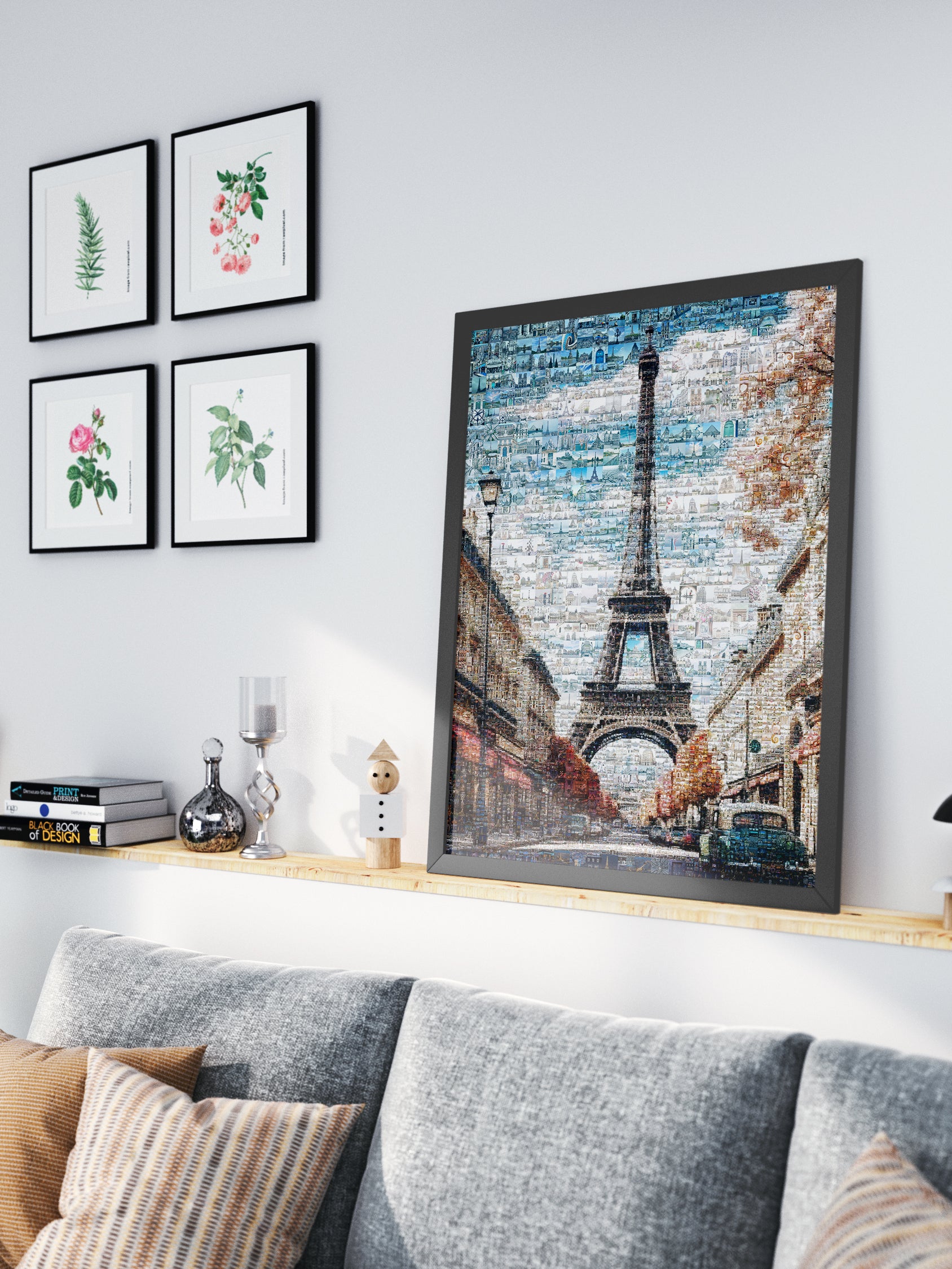 Stunning Paris Mosaic Art Print Featuring the Eiffel Tower - Perfect for Home Decor AtelierMosaics