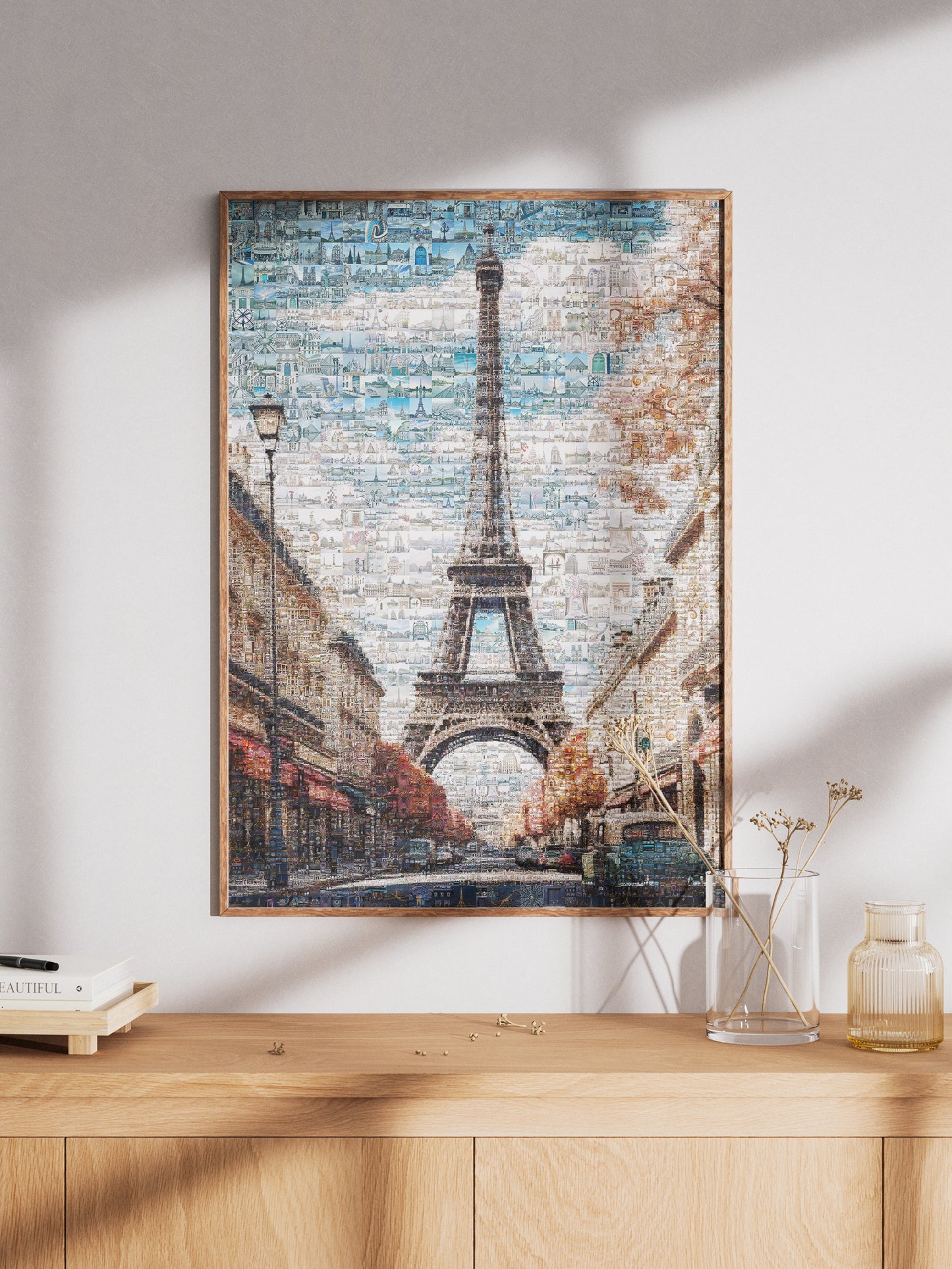 Stunning Paris Mosaic Art Print Featuring the Eiffel Tower - Perfect for Home Decor AtelierMosaics