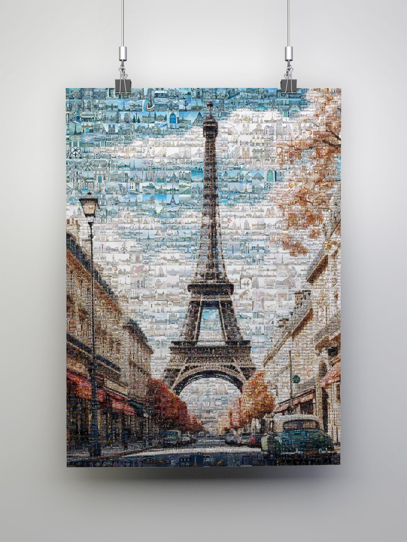 Stunning Paris Mosaic Art Print Featuring the Eiffel Tower - Perfect for Home Decor AtelierMosaics
