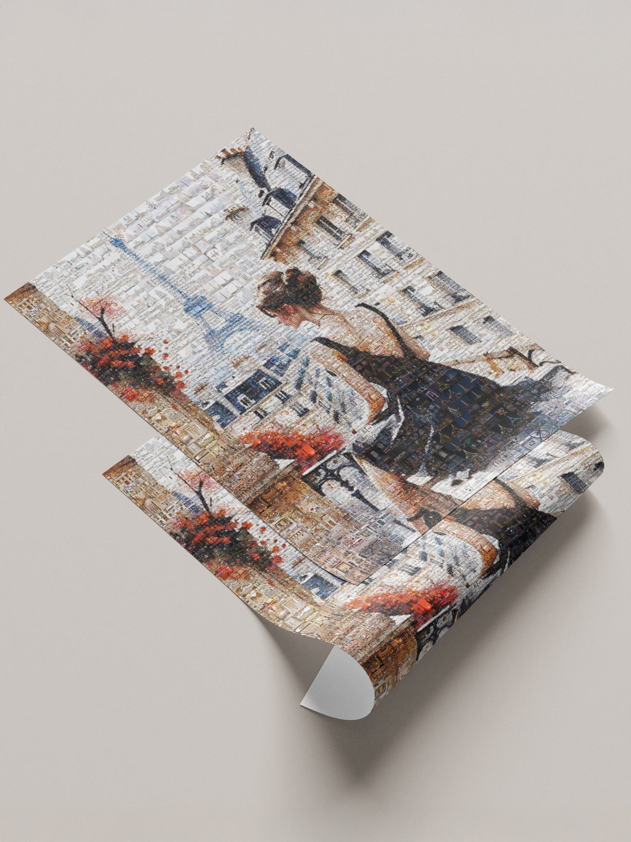 Stunning Paris Mosaic Artwork - Captivating View of the Eiffel Tower and Parisian Charm AtelierMosaics