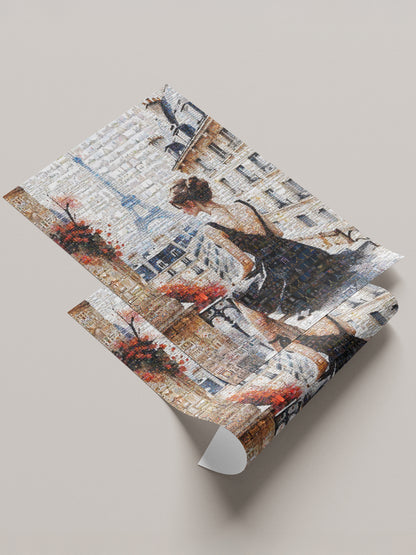 Stunning Paris Mosaic Artwork - Captivating View of the Eiffel Tower and Parisian Charm AtelierMosaics