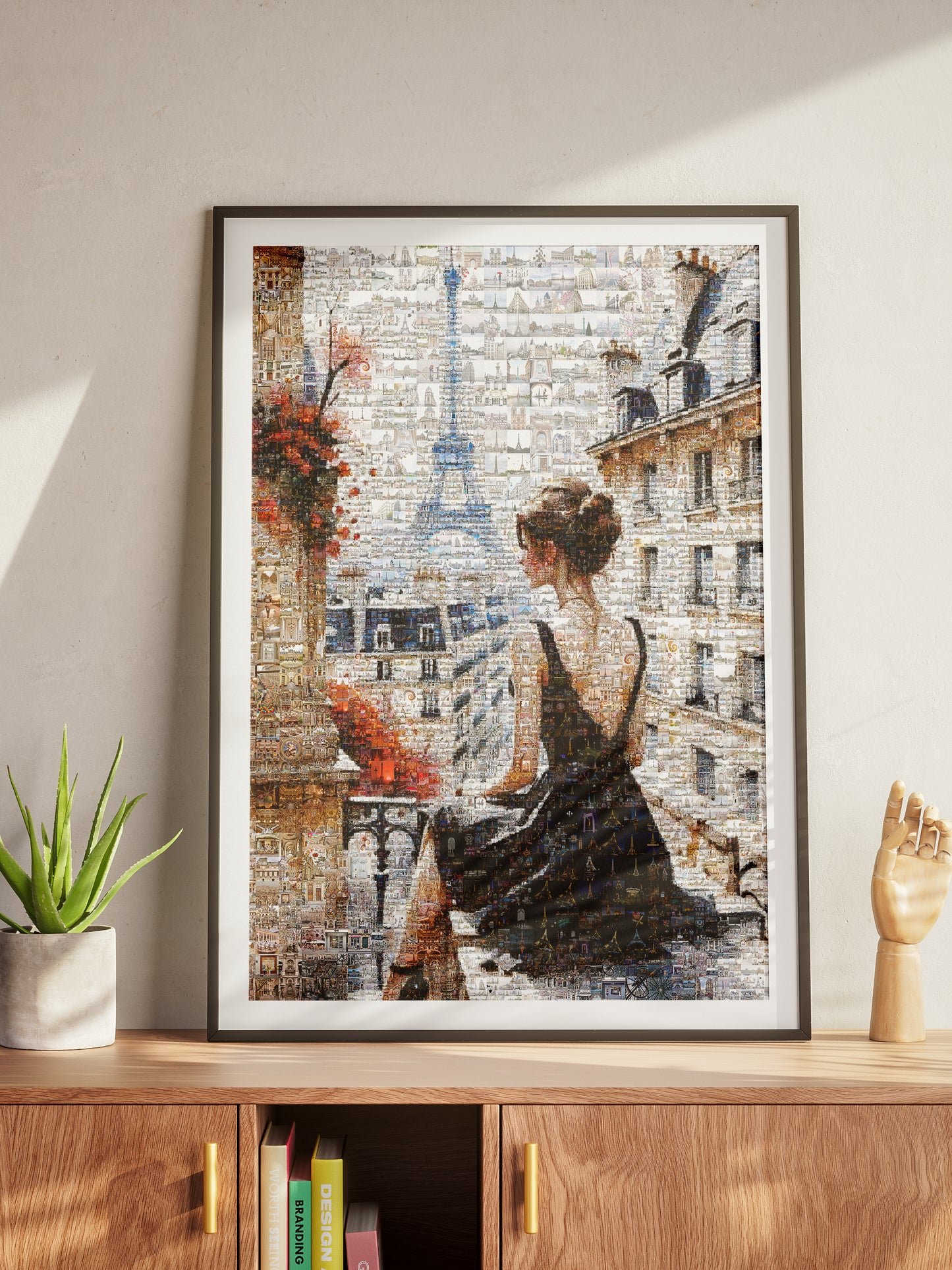 Stunning Paris Mosaic Artwork - Captivating View of the Eiffel Tower and Parisian Charm AtelierMosaics