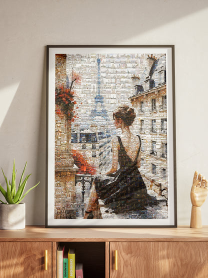 Stunning Paris Mosaic Artwork - Captivating View of the Eiffel Tower and Parisian Charm AtelierMosaics
