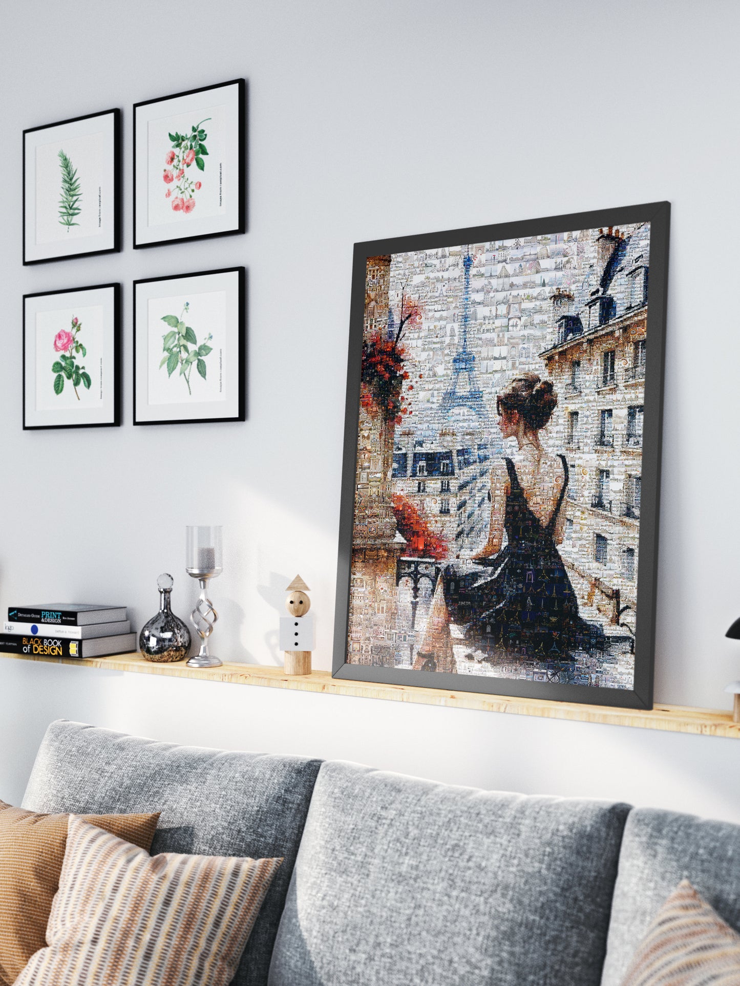 Stunning Paris Mosaic Artwork - Captivating View of the Eiffel Tower and Parisian Charm AtelierMosaics